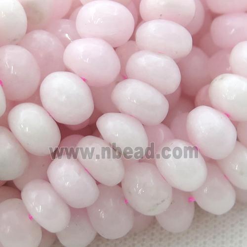 pink Mangano Calcite rondelle Beads