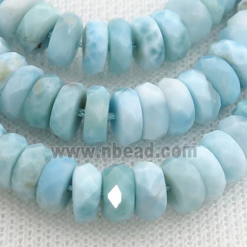 Natural Larimar Heishi Beads Blue AAA-Grade Faceted