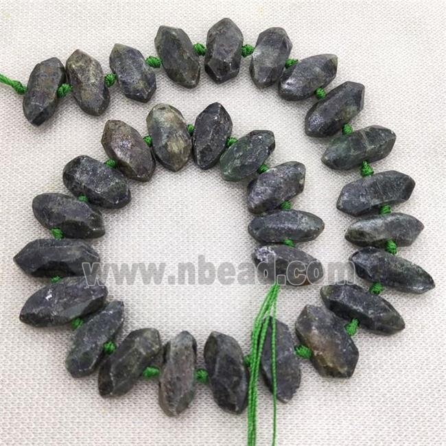 black Tourmaline Beads, arrowhead