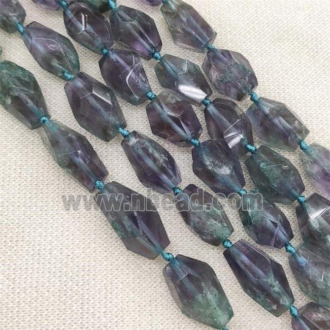 Amethyst Beads with green treated, freeform