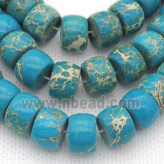 blue Imperial Jasper barrel Beads