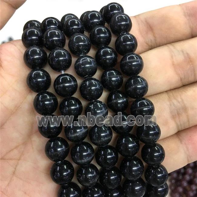 black round Cats Eye Stone Beads