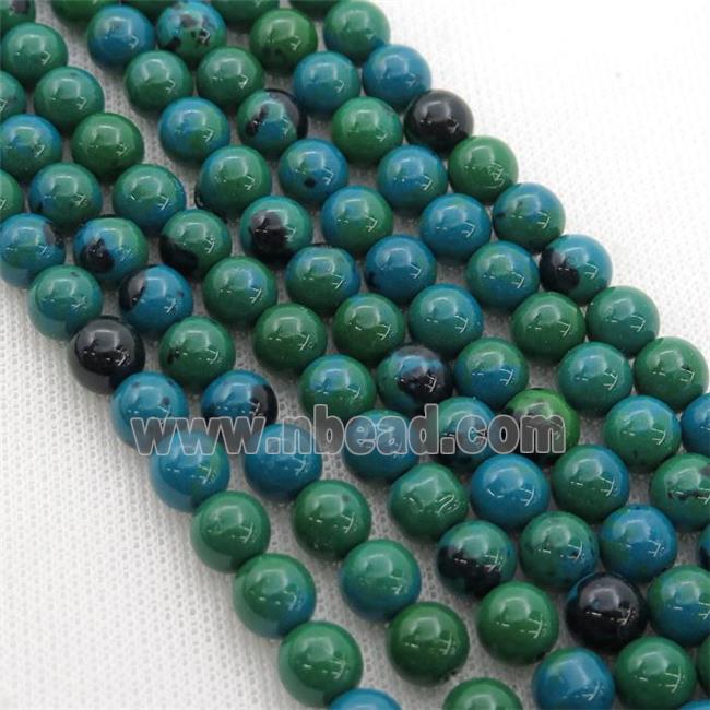round Azurite Beads, dye
