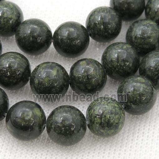 round Green Lace Jasper Beads