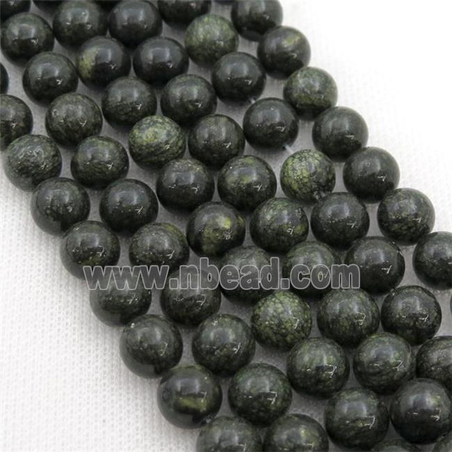 round Green Lace Jasper Beads