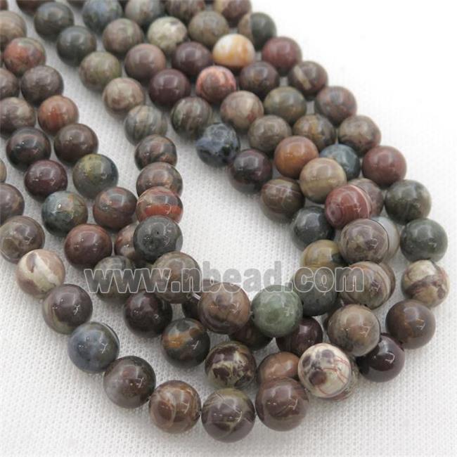 natural Agate Beads, multicolor, round