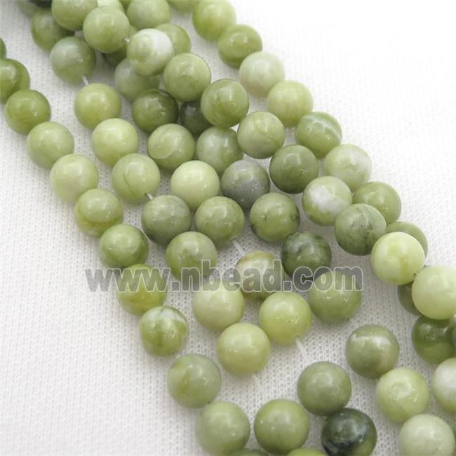 lt.green Taiwan Chrysoprase Beads, round