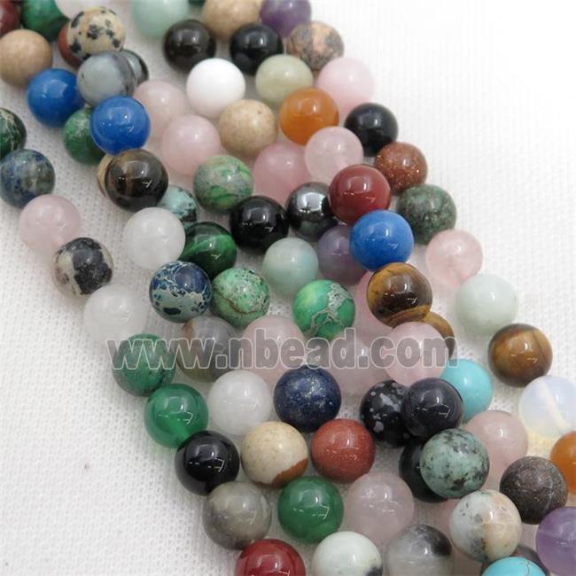 mix Gemstone Beads, round