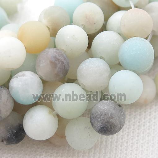 round matte Amazonite Beads