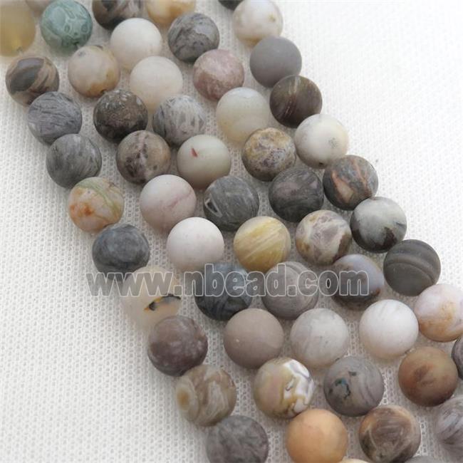 bamboo Agate Beads, round, matte