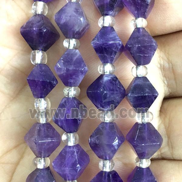 purple Amethyst bicone beads