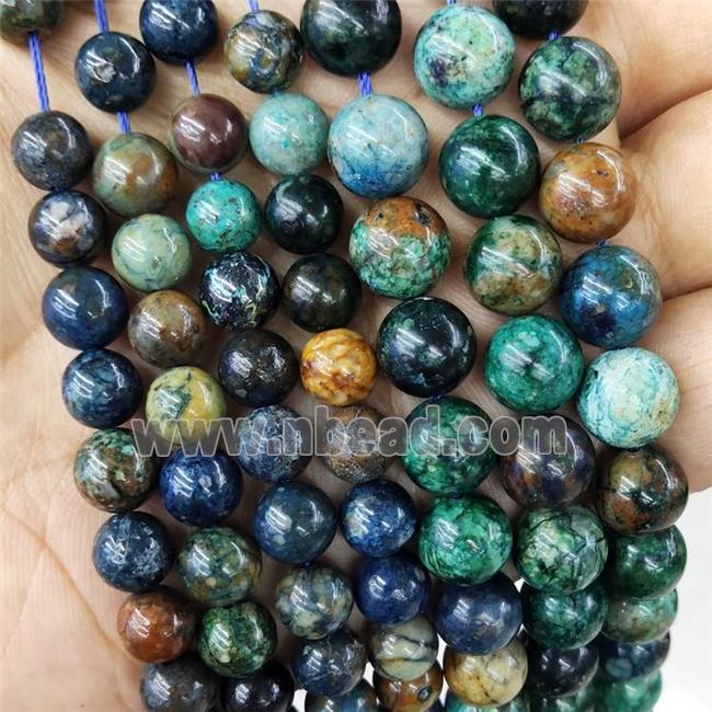 Natural Azurite Beads A-Grade Smooth Round