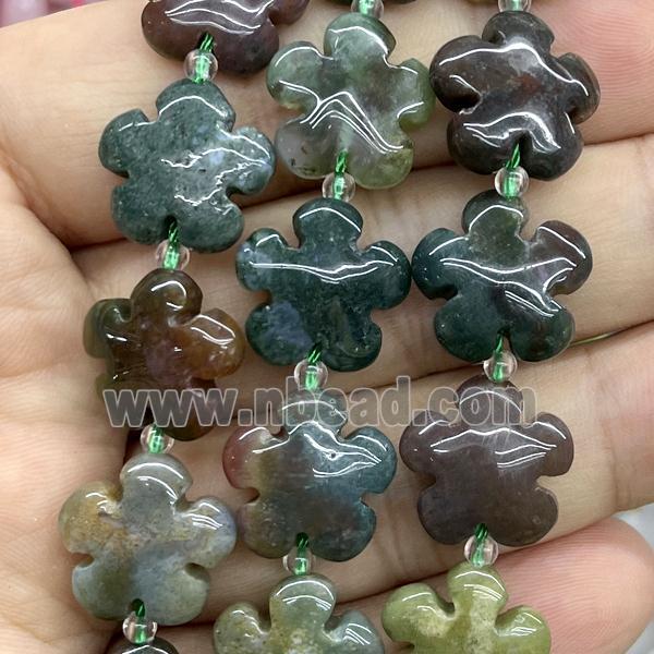 Indian Agate flower beads