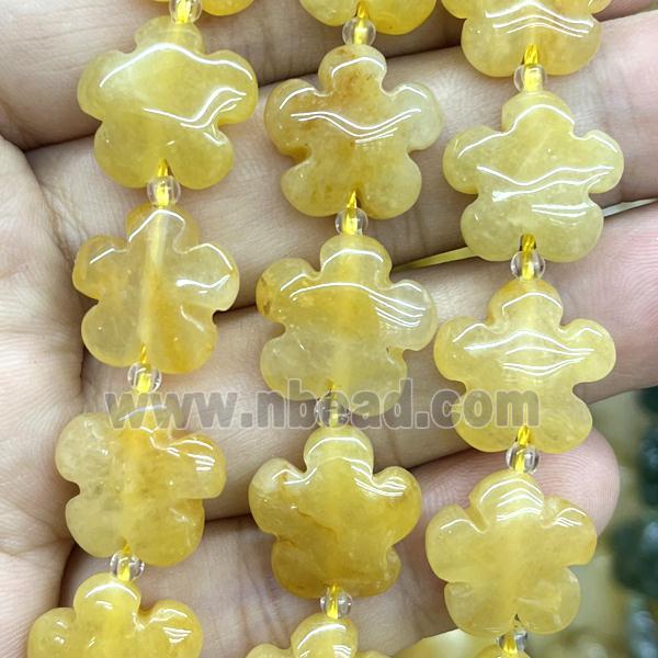 yellow Aventurine flower beads
