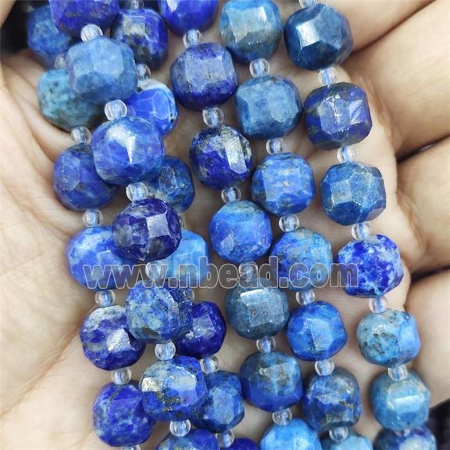 blue Lapis Lazuli Beads, faceted cube