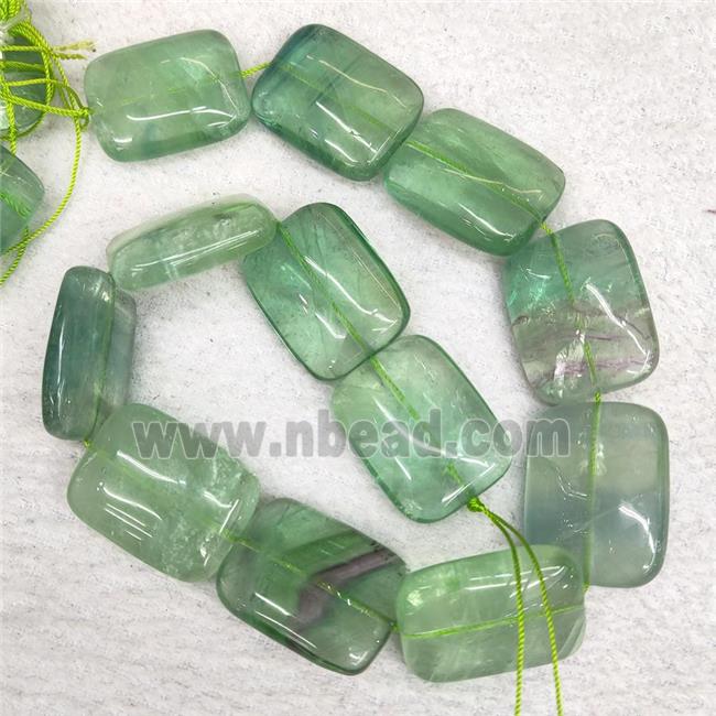 green Fluorite Beads, rectangle