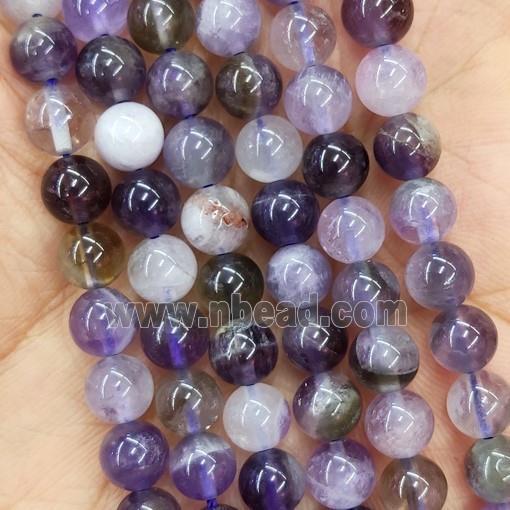 round Amethyst Beads, B-grade