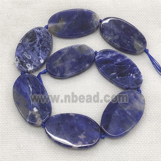 blue Sodalite oval Beads