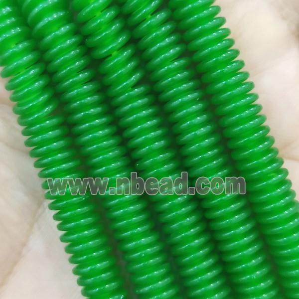 green Resin heishi spacer Beads