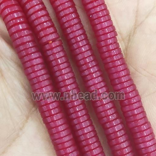 red Resin heishi spacer Beads