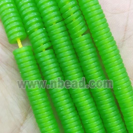 green Resin heishi spacer Beads