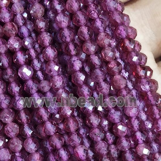 Garnet Beads Faceted Round