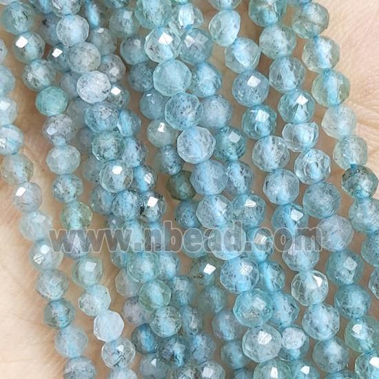 Lt.Blue Apatite Pony Beads Faceted Round
