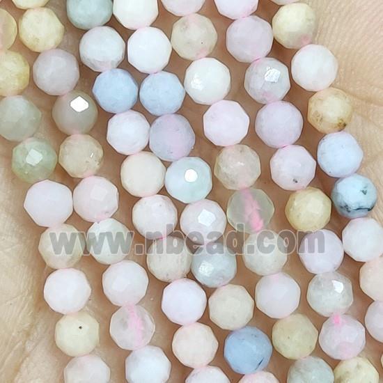 Mix Morganite Beads Faceted Round