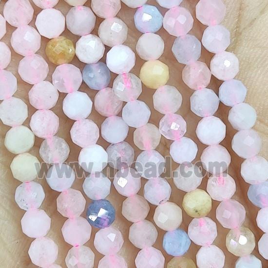 Morganite Beads Pony Faceted Round