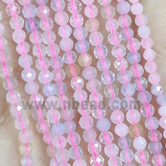 Pink Morganite Seed Beads Faceted Round