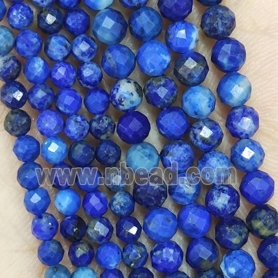 Blue Lapis Lazuli Beads Faceted Round