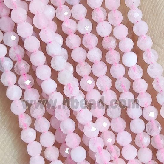 Pink Morganite Seed Beads Faceted Round