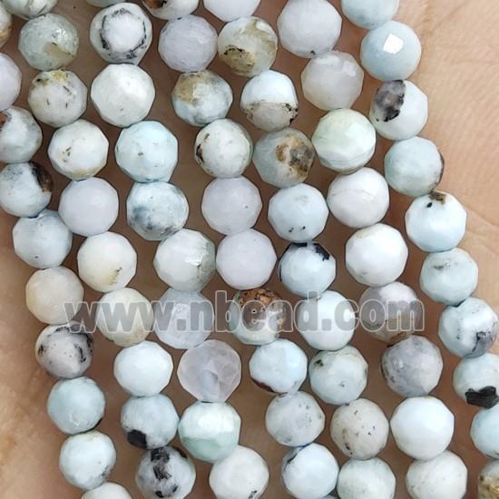 Larimar Beads Faceted Round C-Grade