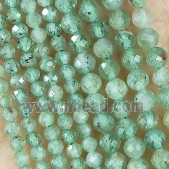 Green Kyanite Seed Beads Faceted Round