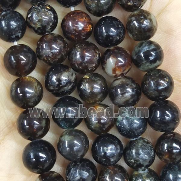 Natural Black Biotite Beads Round