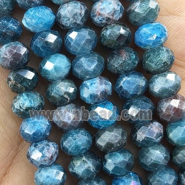 Blue Apatite Beads Faceted Rondelle