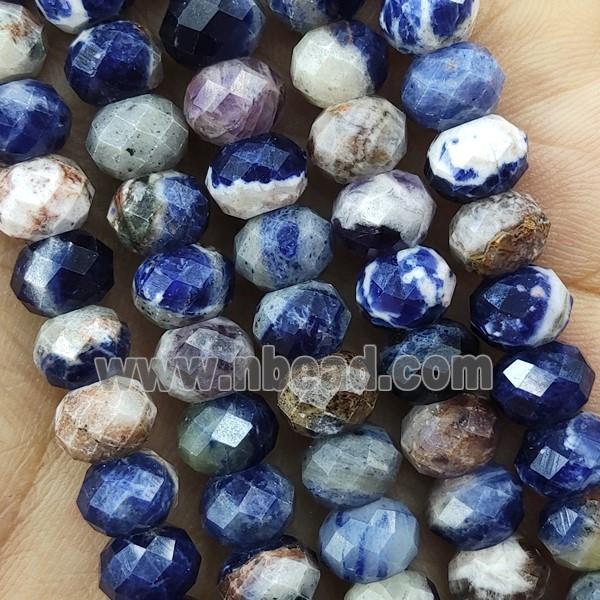 Sodalite Beads Faceted Rondelle