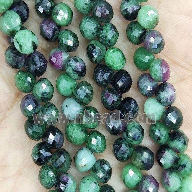 Natural Ruby Zoisite Teardrop Beads Topdrilled