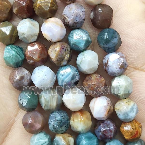 Ocean Agate Beads Cut Round