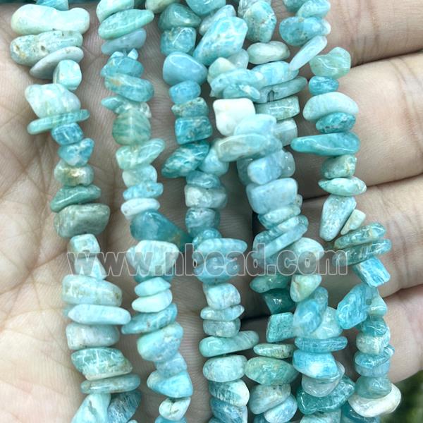 Green Amazonite Beads Chip Freeform
