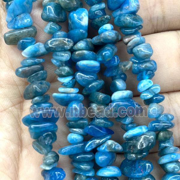 Blue Apatite Beads Chip Freeform