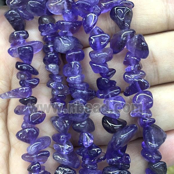 Purple Amethyst Beads Chips Freeform
