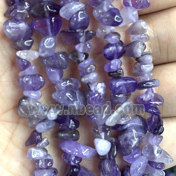 Purple Amethyst Chip Beads Freeform