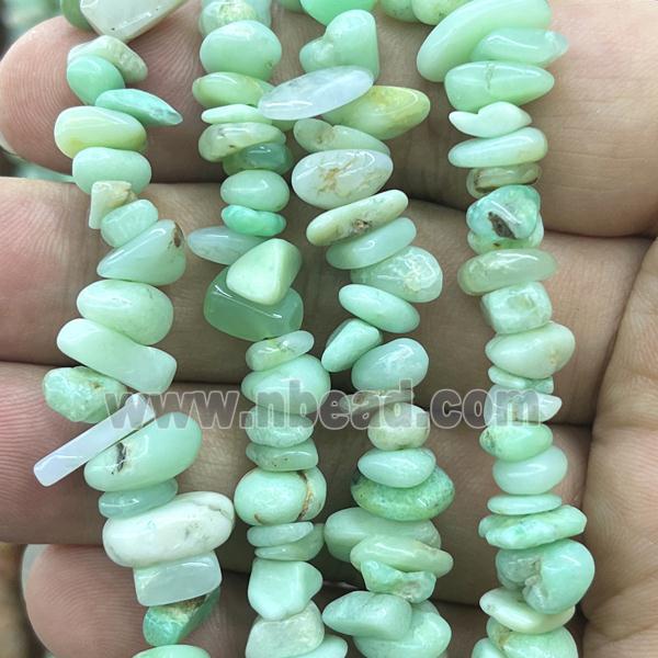 Green Australian Chrysoprase Beads Chip Freeform