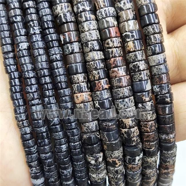 Black Imperial Jasper Heishi Beads