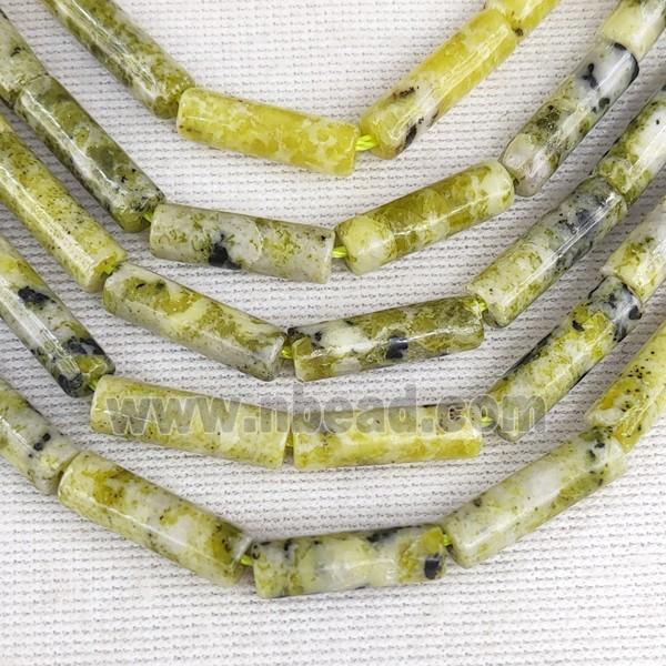 Yellow Turquoise Tube Beads