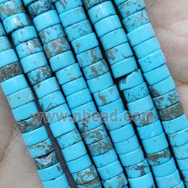 Blue Magnesite Turquoise Heishi Beads