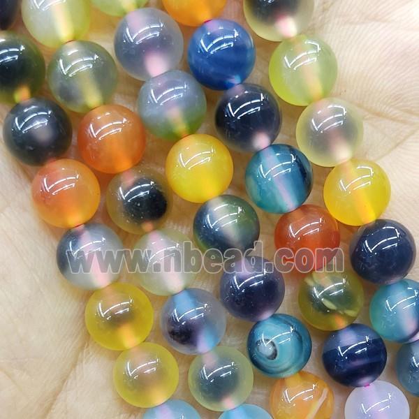 Round Candy Agate Beads Dye Mix Color