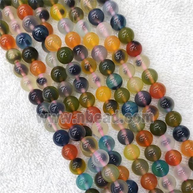 Round Candy Agate Beads Dye Mix Color