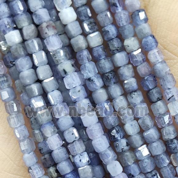 Natural Tanzanite Beads Faceted Cube